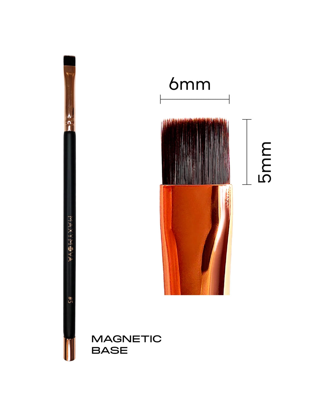 Pincel magnético profesional n.º 5: para tinte o mapeo de cejas. Maxymova - Top PestañasMaxymova