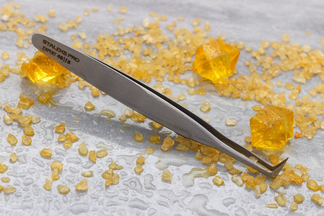 Pinzas Curvas Con Forma «Botita» EXPERT 40 TYPE 8 Staleks - Top PestañasStaleks