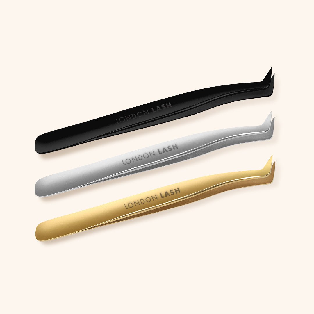 Pinzas "London Lash Pro" volumen y megavolumen 2 - 9D forma "L" - Top PestañasLondon Lash Pro