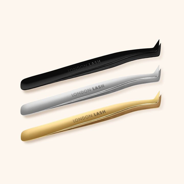 Pinzas "London Lash Pro" volumen y megavolumen 2 - 9D forma "L" - Top PestañasLondon Lash Pro