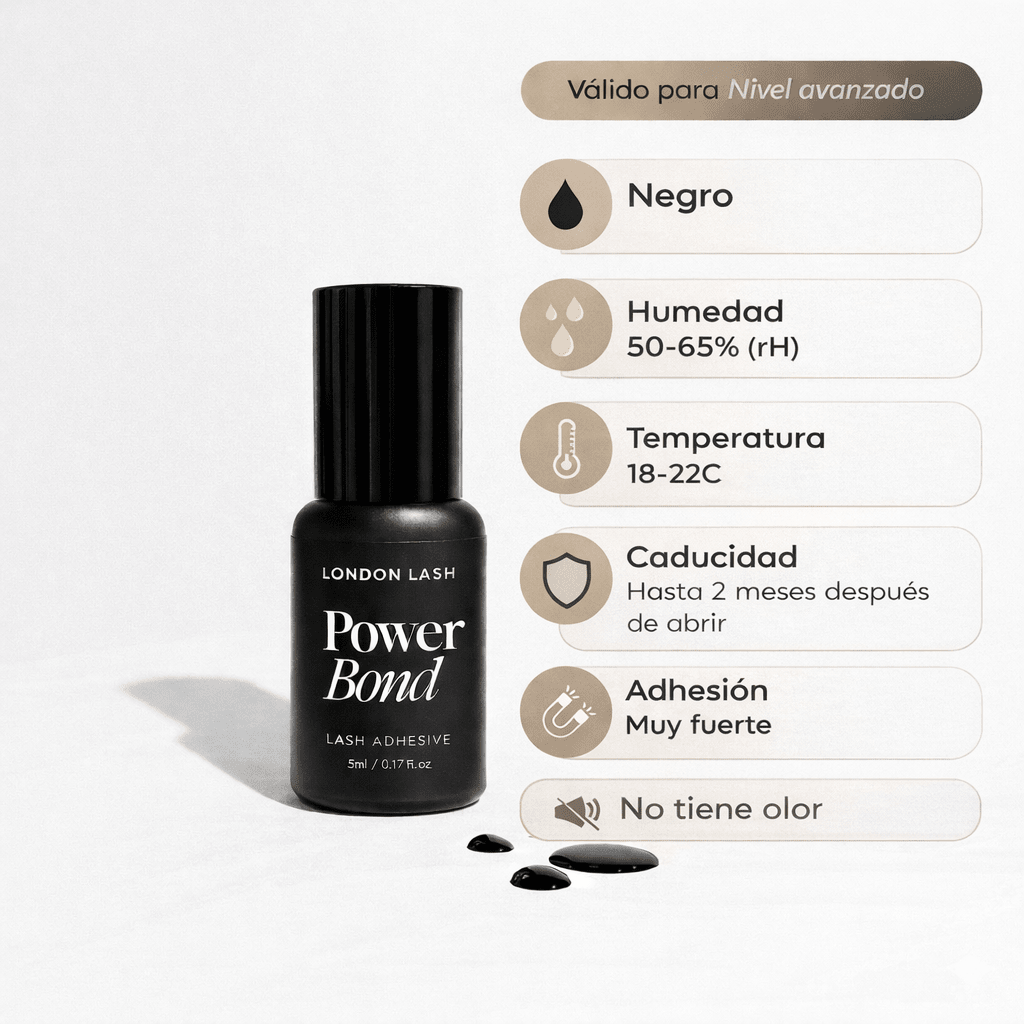 "Power Bond" 5ml, 05 - 1 seg, 50 - 65% humedad - Top PestañasLondon Lash Pro
