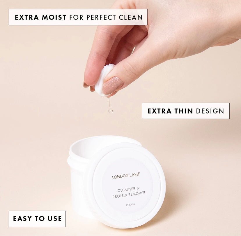 PROTEIN REMOVING PADS/CLEANSER - 75 PADS “London lash pro” - Top PestañasLondon Lash Pro