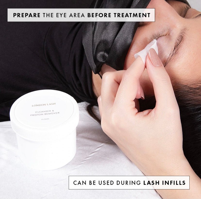 PROTEIN REMOVING PADS/CLEANSER - 75 PADS “London lash pro” - Top PestañasLondon Lash Pro
