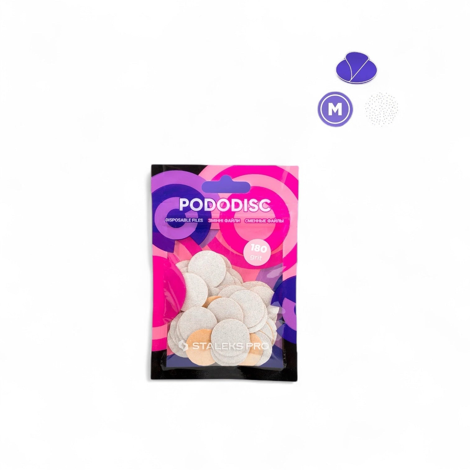 Recargas blancas para disco de pedicura PODODISC STALEKS PRO M (50 pcs) - Top PestañasStaleks