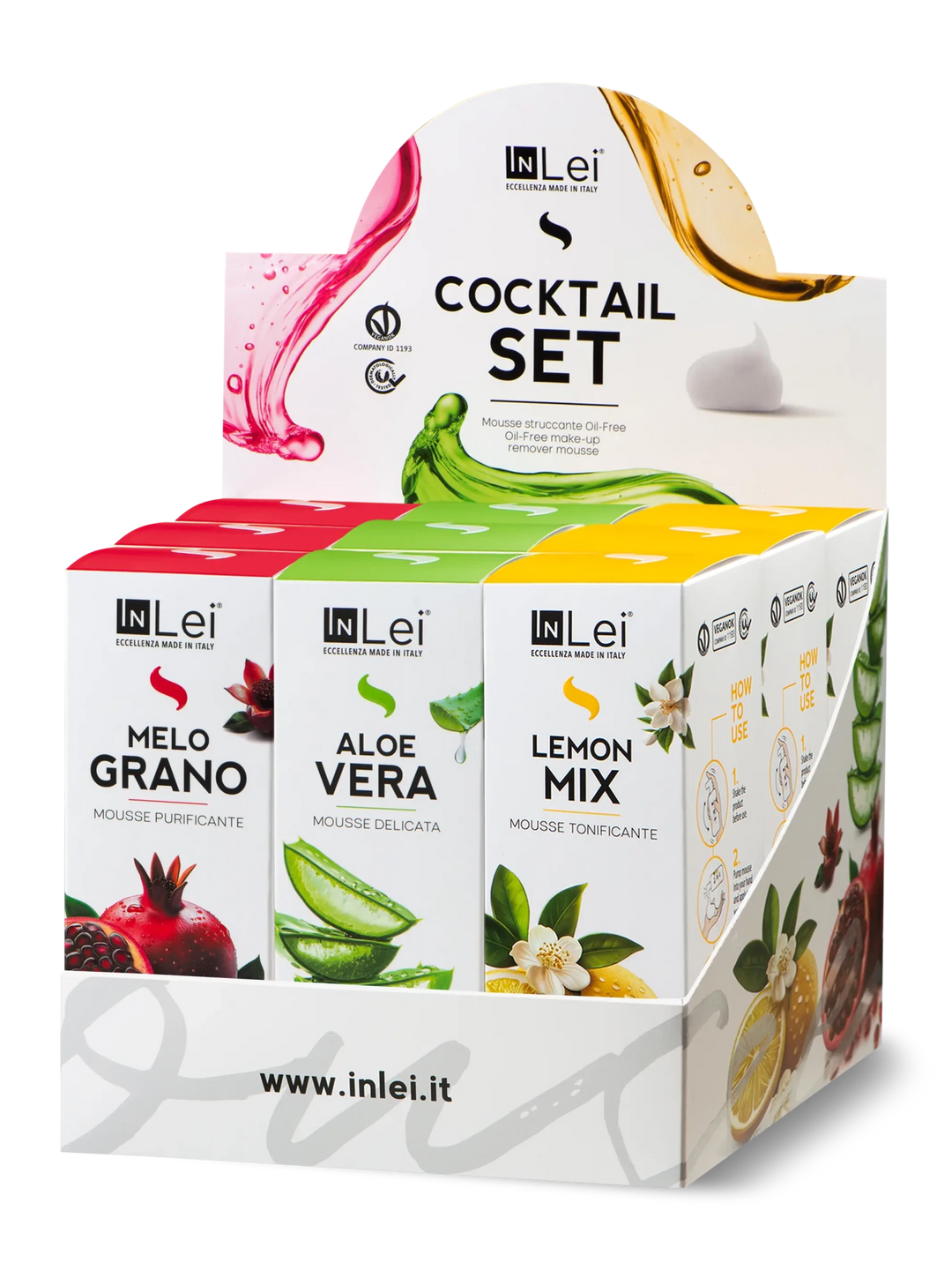 Set Cóctel InLei – Desmaquillantes para Pestañas, Cejas y Rostro 100ml - Top PestañasInLei