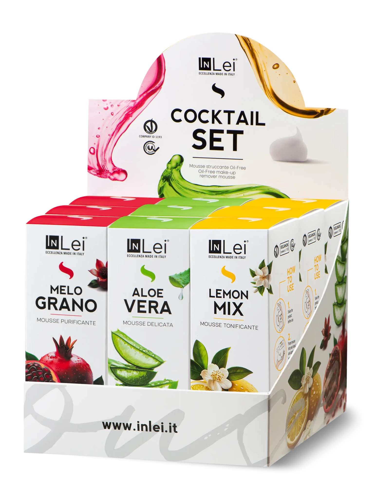 Set Cóctel InLei – Desmaquillantes para Pestañas, Cejas y Rostro 100ml - Top PestañasInLei