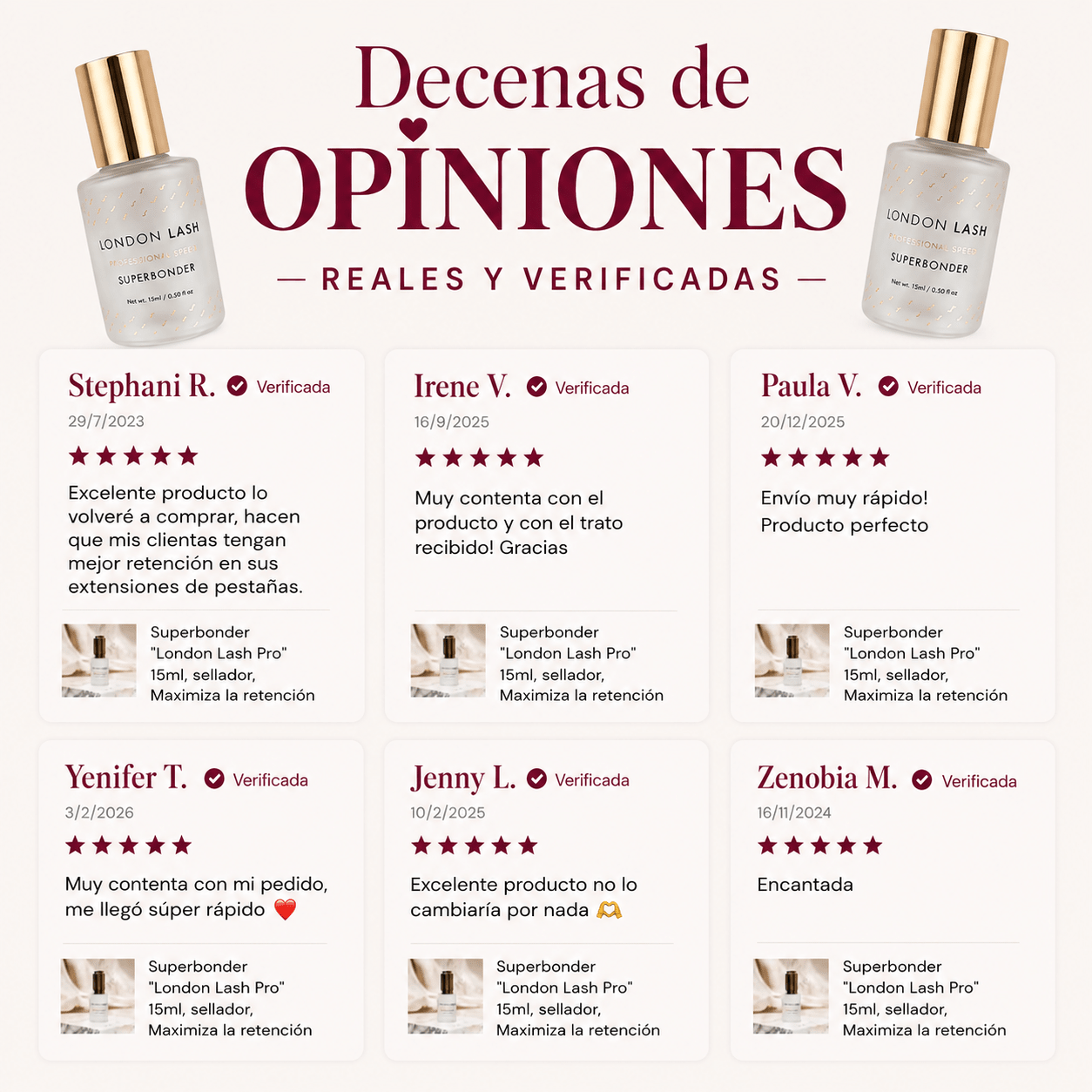 Superbonder "London Lash Pro" 15ml, sellador, Maximiza la retención - Top PestañasLondon Lash Pro