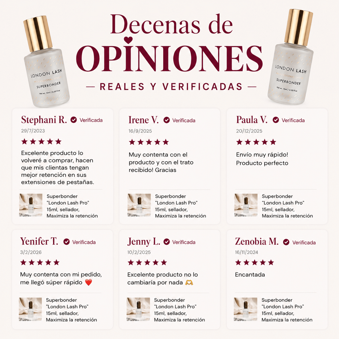 Superbonder "London Lash Pro" 15ml, sellador, Maximiza la retención - Top PestañasLondon Lash Pro