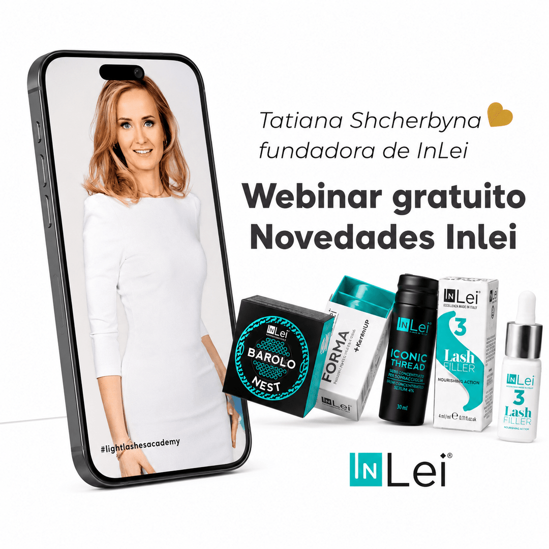 Webinar Gratuito “Nuevos productos de Inlei” con la fundadora de la marca Inlei Tatiana Shcherbyna (GRABACIÓN) - Top PestañasInLei