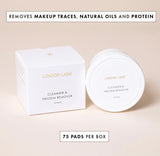 PROTEIN REMOVING PADS/CLEANSER - 75 PADS “London lash pro”