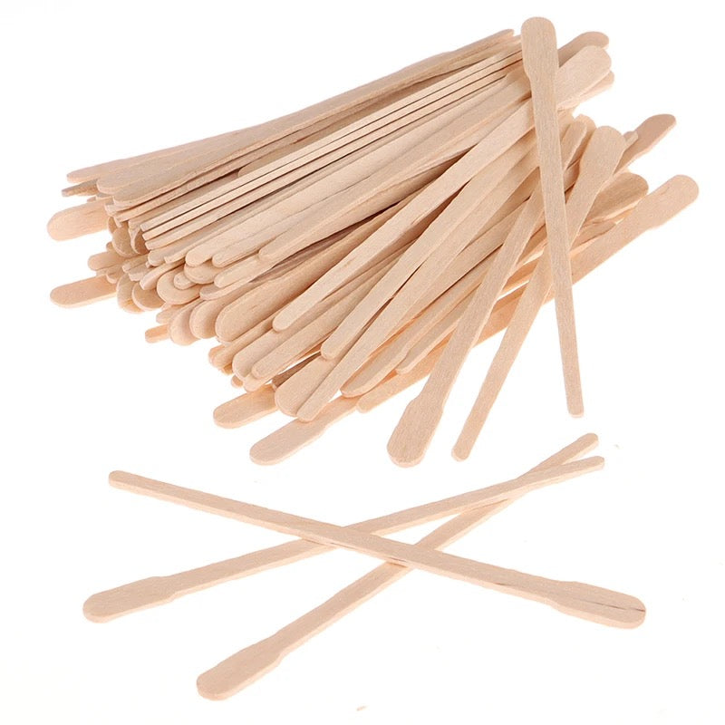 Palitos de madera para aplicar la cera de depilación (100 unid/bolsa)